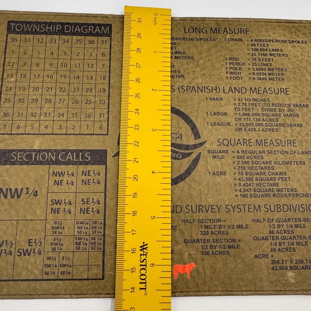 Coosa Consulting Land Survey Reference Mouse Pad Texas Spanish Measure Tan
